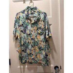 Bluey Family Adult Hawaiian Shirt XL Button Up Tropical Camp Shirt Rare HTF